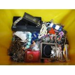 A Mixed Lot of Assorted Costume Jewellery, including imitation pearl bead necklaces, hair