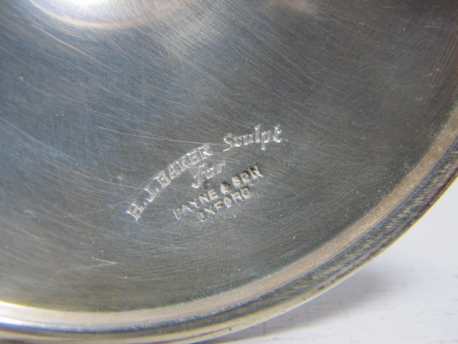 Pembroke College Oxford; A Large Hallmarked Silver Goblet, Payne & Son, London 1973, bearing feature - Image 2 of 5