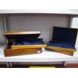 A J.W Benson Ltd Jewellers & Silversmiths 62 and 64 Ludgate Hill London Oak Canteen Case, the hinged