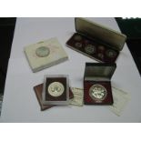 Tonga Proof Set 1967 (Seven Coins), 1976 Turks and Caicos Islands silver proof twenty crown coin,