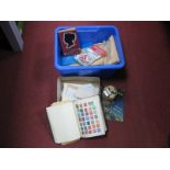 A Box Housing Mint and Used GB and World Stamps, loose and in packets. A Junior Stamp Album and a