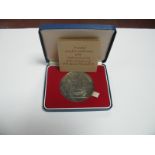 A Royal Mint Silver Medallion to Celebrate The 25th Anniversary of The Coronation of HM Queen