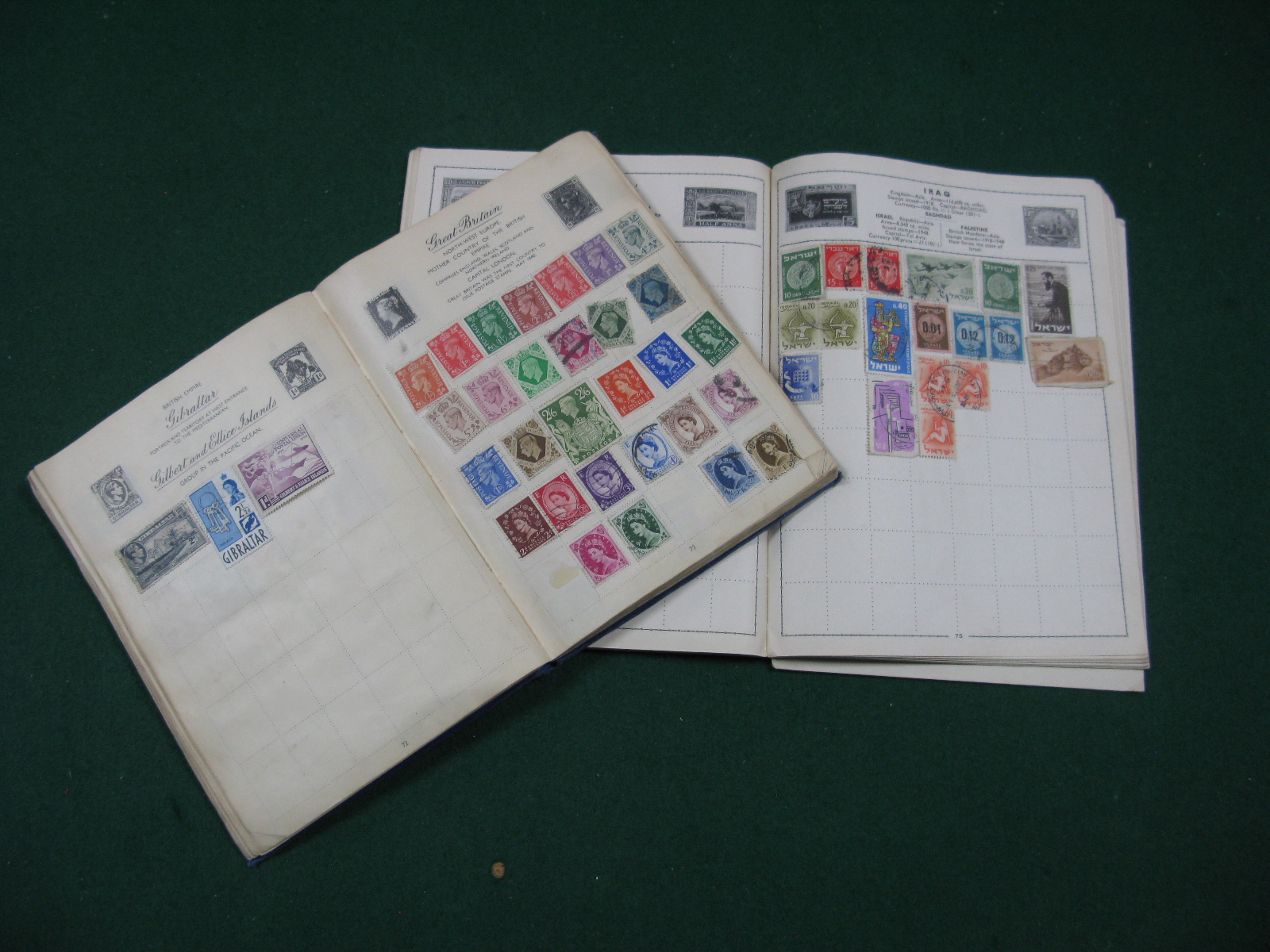 Two Junior Stamp Albums, mainly used many hundreds with very little after 1940's.