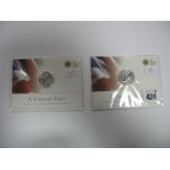 Two The Royal Mint 'A Timeless First' The George and The Dragon 2013 UK £20 Fine Silver Coins.