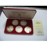 The Tower Mint Proof Sterling Silver Medallion Set, five medallions containing (7.25 ozs), Troy