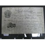 Bank of England Five Pounds Banknote, (Chief Cashier - P.S. Beale) London, 22 December 1950, T43