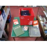 A Large Box For Sorting, includes ideal postage stamp albums (no stamps) in good condition, a