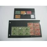 Canada 1932 SG 317 Fine Used Stamps, in block of six, SG 301 and SG 330 overprint in strips of