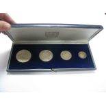 A Jersey 1972 Silver Proof Four Coin Set, comprising of two pounds fifty pence, two pounds, one