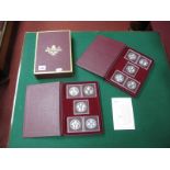 The Caymen Islands Silver Kings Collection 1980, comprising of ten 25 dollars silver proof coins