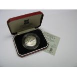 A Sterling Silver Proof Isle of Man 1980 Christmas Fifty Pence Coin, accompanied by certificate,