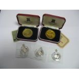 Three Royal Mint Guernsey Silver Proof one Pound Coins, all 1997 commemorating The Golden Wedding of