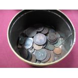 A Collection of Mainly Copper Coins and Tokens, to include Flint Lead Works one penny token 1813,