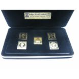 A Pobjoy Mint Set of Five Gold Plated Silver Stamp Ingots, to commemorate The Centenary of Sir