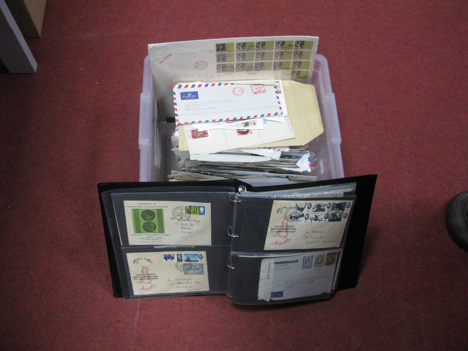 A Carton Containing a Large Selection of G.B and World Postal History and First Day Covers, in two