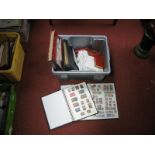 A Box Containing a Range of Mint and Used World Stamps, in folders, stockbooks and in packets,