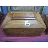 A XIX Walnut Sarcophagus Shaped Box, with crossband, 31cm x 13cm.