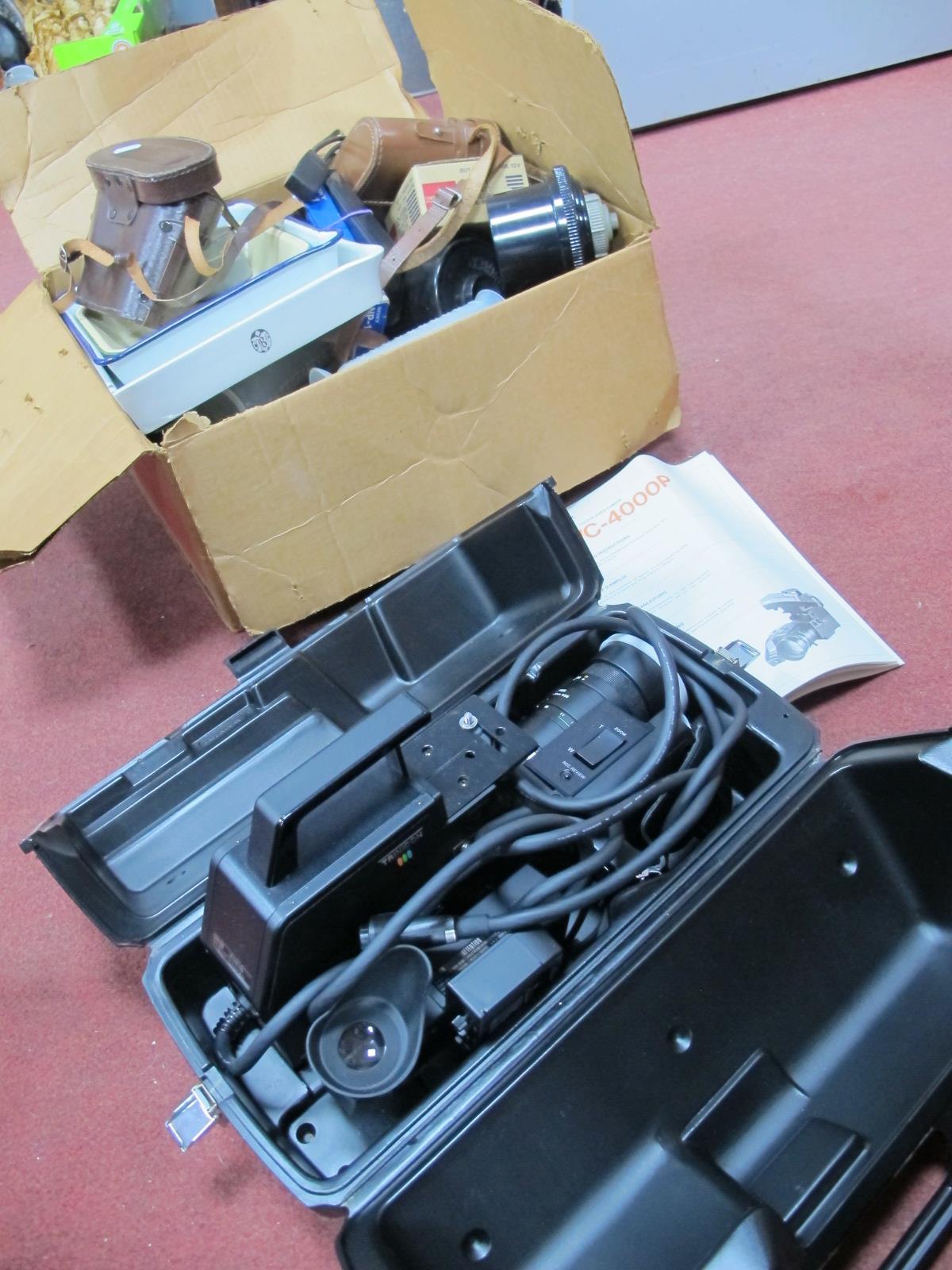 Sony HVC-4000P Colour Video Camera, enlarger, Boots pottery tray, Kershaw, Regent Binoculars etc.