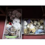 Classic White Pottery Dinnerware, Studio Pottery coffee set, cutlery, etc:- Two Boxes.