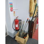 Garden Tools, Shooting Stick etc:- One Box