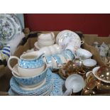 A Shelley 'Columbine' China Teaware, of eighteen pieces, other mid XX Century teaware:- One Box