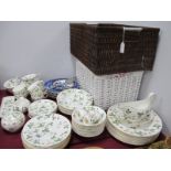 Wedgwood 'Wild Strawberry' Pattern Dinner and Teaware, approximately fifty-nine pieces; Booths 'Real