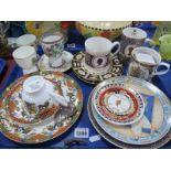 Crown Derby '2451' Imari Plates x 2 16cm diameter. Coalport, Worcester and other ceramics:- One