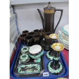 Portmeirion Susan Williams-Ellis Coffee Service, of fifteen pieces, with Greek key decoration,