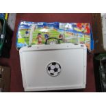 A Playmobil Football Set and Pitch, partly boxed.