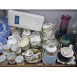 Mdina Glass Vase, Caithness Flamenco, Noritake coffee pot, coffee cans, etc:- One Tray