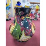 A Moorcroft Pottery Vase, painted in the 'Queens Choice' design by Emma Bossons, shape 369/6,
