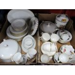Royal Worcester 'Evesham' Table Pottery, of thirty one pieces, six Doulton 'Gold Concord' cups and