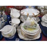 'Broom' Tea Ware by Staffordshire, thirty seven pieces, Tillowitz tureen, dish and stand.