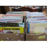 L.P Records: Dire Straits, Santana, Human League, Elvis Presley, Amen Corner, Easy Listening,