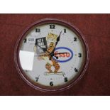 'Put a Tiger in Your Tank' Circular Wall Clock, 30.5cm diameter.