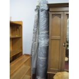 A Roll of Navy Nylon Quilted Fabric, label states 43m (unchecked) approximately 210cm wide; a part