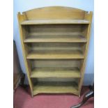 1920's Oak Bookcase with threequarter gallery, three adjustable shelves.