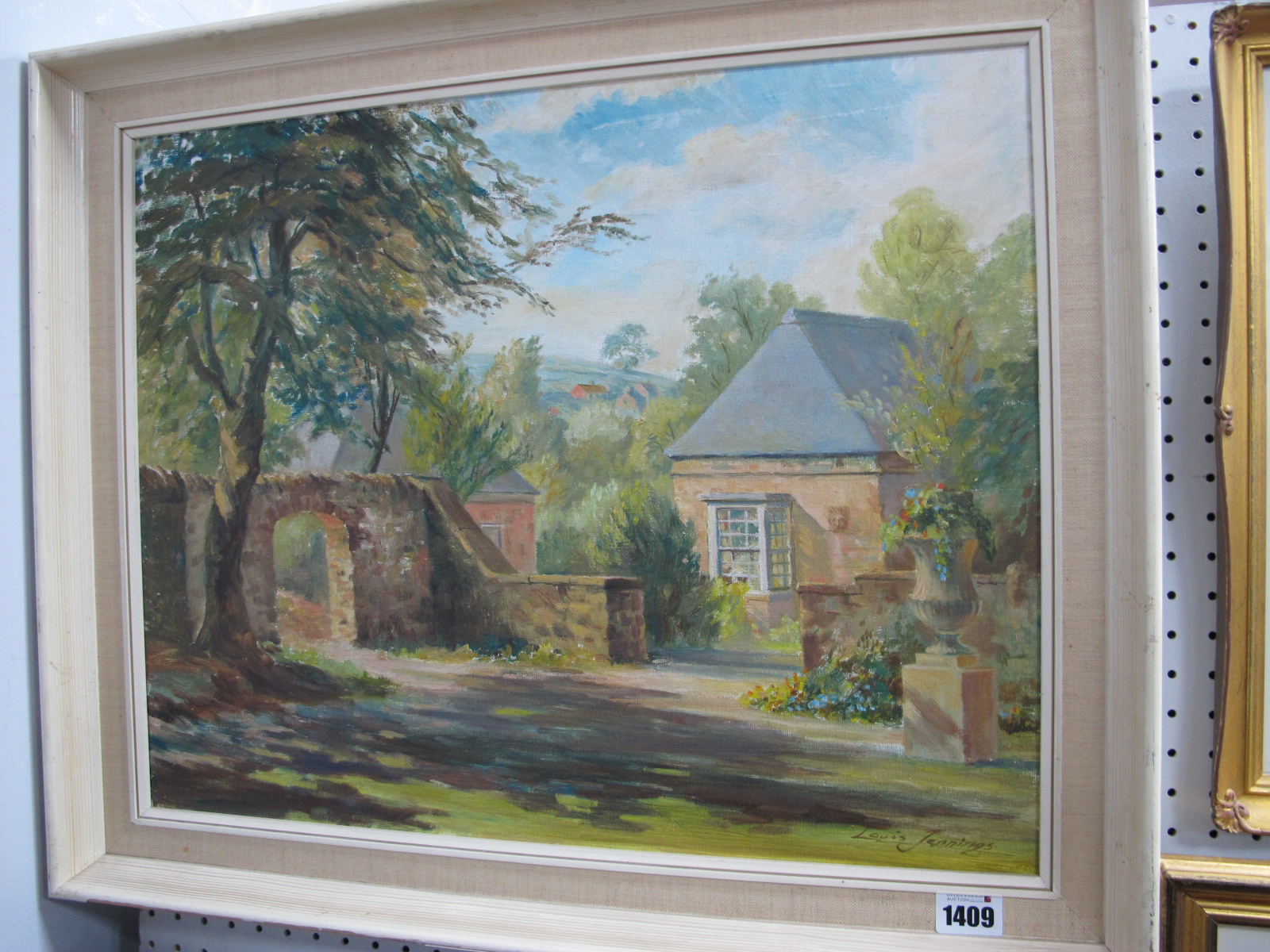 Louis Jennings (Sheffield Artist) 'Country House Entrance', oil on canvas, signed lower right, 39.