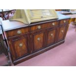 A Mahogany Sideboard, with three top drawers over four cupboard doors.