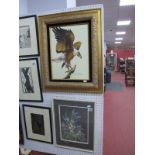 W. Steele, Eagle on Perch, oil on canvas, signed lower right, 39 x 28.5cm. E.M Allen (Sheffield