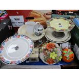 A Pair of Burleigh Ware 1920's Tureens, bread plate, cake stands etc:- One Tray