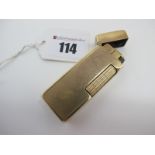 WITHDRAWN Dunhill; A 9ct Gold Cased Lighter, of plain rectangular form, 6.5cm long, London 1963.