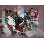 A Large Mixed Lot of Assorted Costume Jewellery, including beads, bangles etc :- One Box