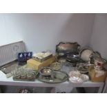 Mixed Lot of Assorted Plated Ware, including Cavalier tray in original box, hors d'oeuvre's dish,