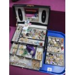 A Mixed Lot of Assorted Costume Jewellery, including assorted earrings, dress rings, hat pins,