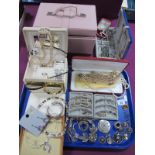 A Mixed Lot of Assorted Costume Jewellery, including imitation pearl bead necklaces, earrings,