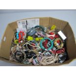 A Mixed Lot of Assorted Costume Bangles, beads etc :- One Box