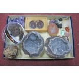 Blue John, Amethyst and Other Mineral Specimens, ammonites.