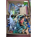 Action Man, Invicta Plastic Dinosaurs, Chinese figures under glass domes, Subbuteo part team,