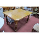 Edwardian Extending Dining Table, with wind-out action, on turned and fluted legs, 106 x 122cm and